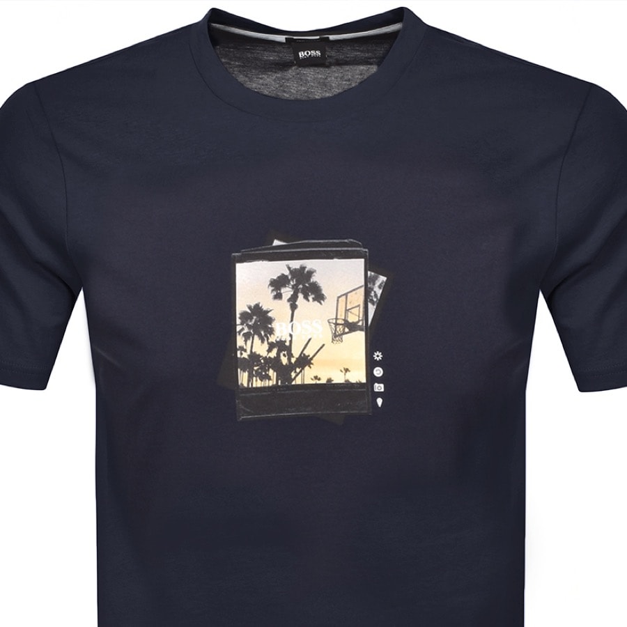 Alternative Image for ProductBOSS Tmix Logo T Shirt Navy2